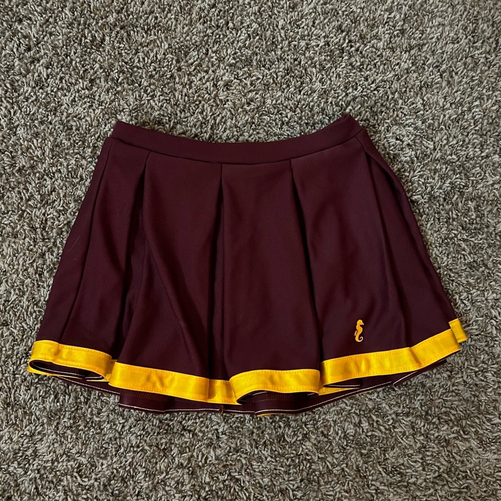 ASU Maroon Skirt with Yellow Trim